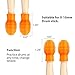 4 Pieces Drum Mute Drum Dampener Silicone Drumstick Silent Practice Tips Percussion Accessory Mute Replacement Musical Instruments Accessory (Orange,Grid)
