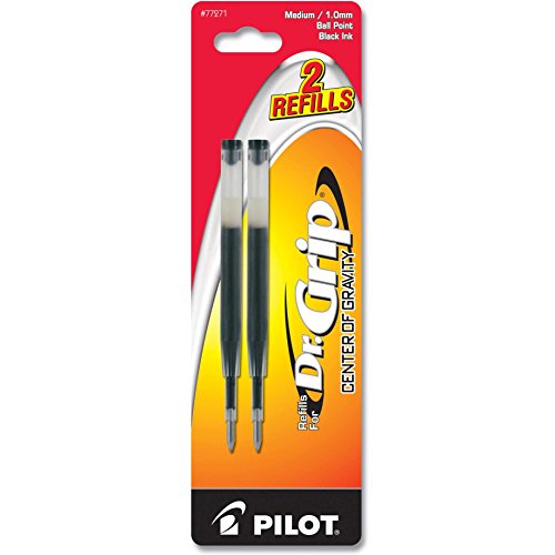 Pilot Products - Pilot - Refill for Dr. Grip Center Of Gravity Pen, Medium, Black Ink, 2/Pack - Sold As 1 Pack - Quick-drying, water-resistant and smear-free. - Patented, advanced liquid ink technology. - Premium writing results.