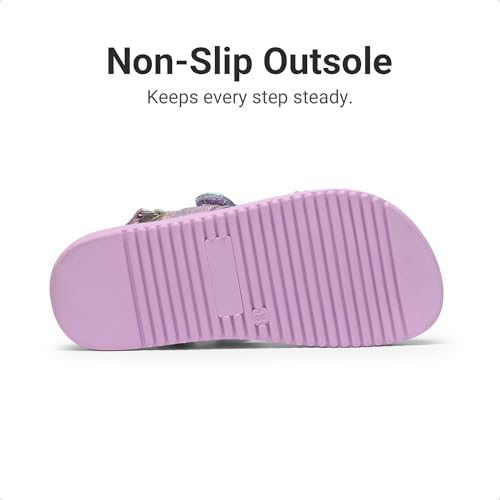 Image of DREAM PAIRS Girls Sandals Casual Open Toe Two Adjustable Strapped Sandals with Hook and Loop for Little Kid /Big Kid
