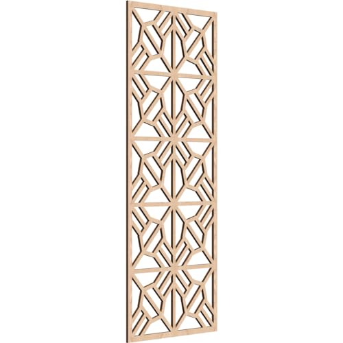 Image of Auburn Decorative Pierced Fretwork Wood Wall Panels, 17 3 /8 inchW x 44 3 /8 inchH x 1 /4 inchT, Red Oak
