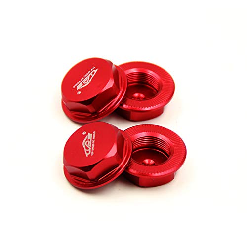 FLMLF Wheel Nut Cap for 1/5 RC Hpi Baja 5B 5T 5SC Rovan King Motor (Red) with Out Logo