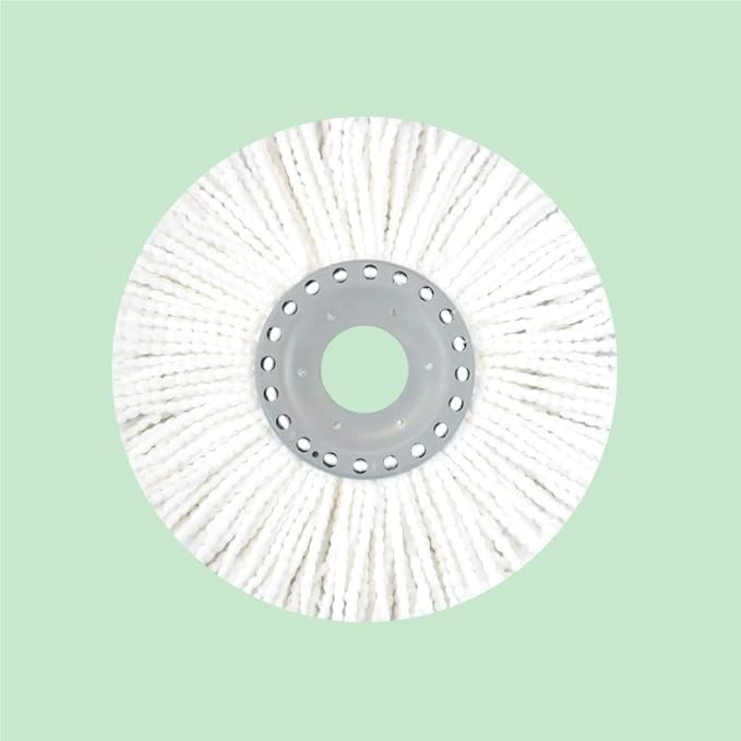 Spin Mop Head Refill for Easy Replacement (Pack of 1, White) Microfiber, Strong Water Absorption, Heavy Quality, Easy to Clean Dust, Mites, Hair, Bacteria (125 gm)