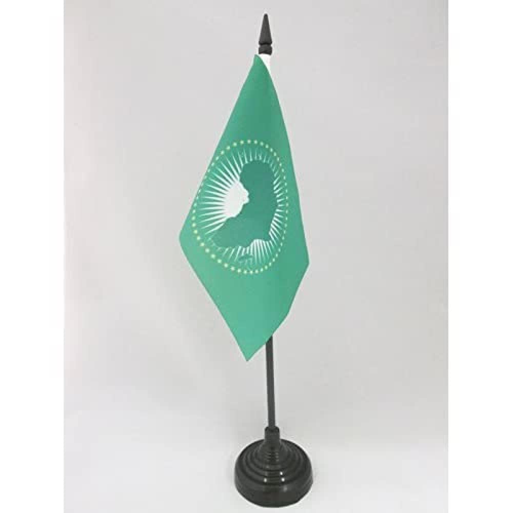 AZ FLAG African Union Table Flag 4x6 in 100D Polyester Plastic Base