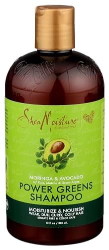 Shea Moisture Power Greens Shampooing fortifiant anti-casse pour cheveux ternes et fatigués