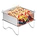 Piec opalany drewnem Składany Węgiel Drzewny Grill Przenośny Grill Grill Ze Stali Nierdzewnej Mini Grill Grill Dla 2-5 Osób Używaj Do Gotowania Na Świeżym Powietrzu Camping Picnic Garden Hiking Party