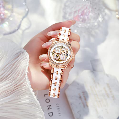 Image of OLEVS Women Watches Diamond Luxury Dress Ladies for Small Wrist Watch Gold Silver Stainless Steel Analog Quartz Day Date Waterproof Watches