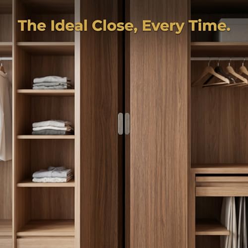 Image of 10 Pack Cabinet Magnets for Closure, Ultra Thin Invisible Cabinet Door Magnets, Kitchen Cabinet Magnets for Closure, Adhesive Drawer Magnets, Stainless Steel, Easy Install Double Sided Tape, 0.08in