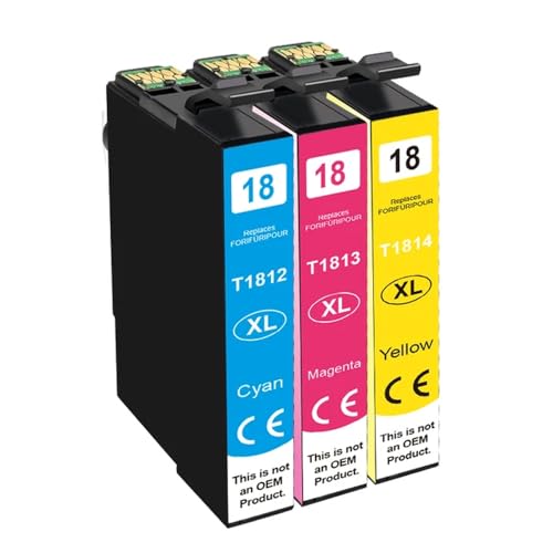 CRTBOTW 1811XL Ink Cartridge Compatible with T18 XL Models 1811 1812 1813 1814 Fits XP302 XP102 202 305 405 205 302 402 415 Printers T18XL(3pcs)