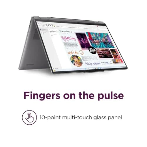 Image of Lenovo Yoga 7 2-in-1 14 inch WUXGA (1920x1200) Touchscreen Laptop, 3.5GHz, 6-core AMD Ryzen 5 8640HS, 8GB LPDDR5 RAM, 512GB SSD, Backlit Keyboard, Fingerprint, Wi-Fi 6, Win11, Artic Grey, EAT Accessories