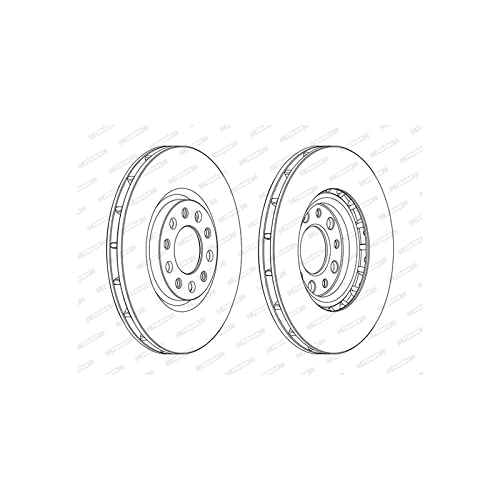 2 Dischi Freno FERODO DDF1451C Per Alfa Romeo Giulietta, Fiat 500X, Jeep Renegade - Ventilati, &Oslash;305mm