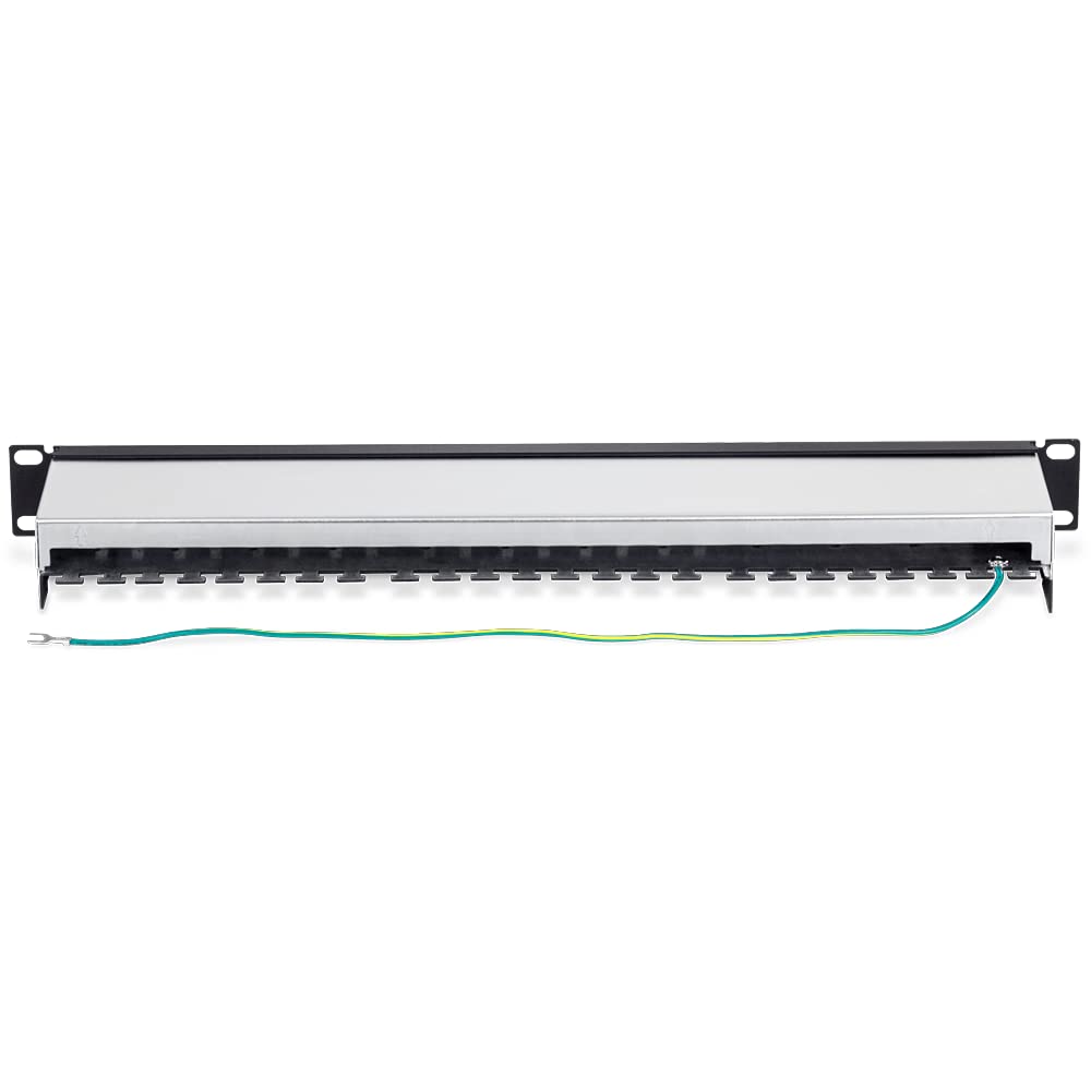 TRENDnet, TC-P16C6AS, 16 Port Cat6A geschirmtes Patchpanel, 1HE 19" Metallgehäuse, 10G kompatibel, kompatibel mit Cat5e / Cat6 / Cat6A Ethernet Kabeln, Kabelmanagement