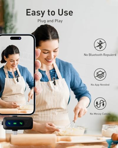 Image of VELOMAX Mic for YouTube Wireless - Ultra-Clear Noise Reduction, 30M Stable Connection, Zero Latency, Plug & Play, Perfect Wireless mic for Youtubers Creators (Dual Channel 3 in 1 Port Version)