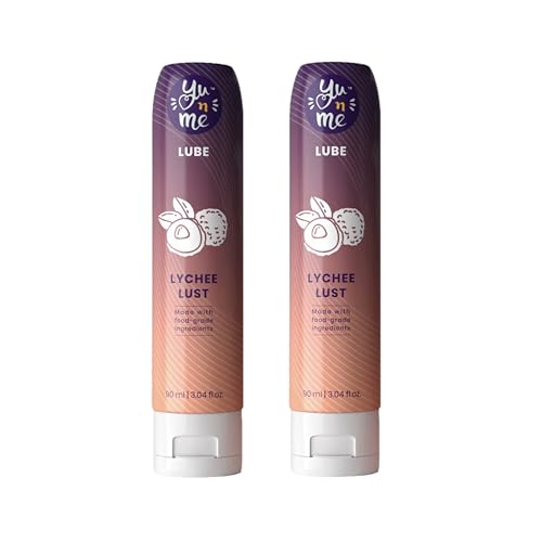 Image of Yu n Me Aloe-Based Lychee Massage Gel | 100g | Long-Lasting Smooth Glide Formula | Edible-Grade Flavour | pH Balanced | Dermatologically Tested | Lychee Flavour | Personal Care | Pack Of 2
