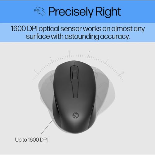 HP 330 Wireless Keyboard and Mouse Combo - 2.4 Ghz Wireless USB Receiver - Chiclet Keys, 12 Keyboard Shortcuts - 1600 DPI Multi-Surface Mouse - LED Num Lock, Caps Lock, Scroll Lock (2V9E6AA) - image 9