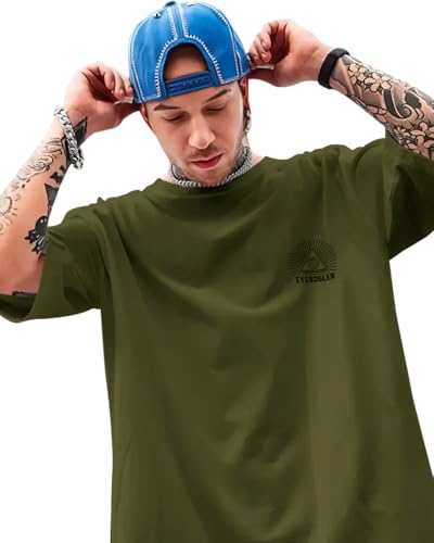 Image of Noble Monk Men's Round Neck Half Sleeve Oversized Printed Tshirt