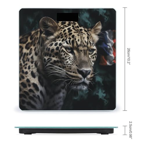 Báscula digital para baño con vidrio templado y pantalla LCD miniatura 2