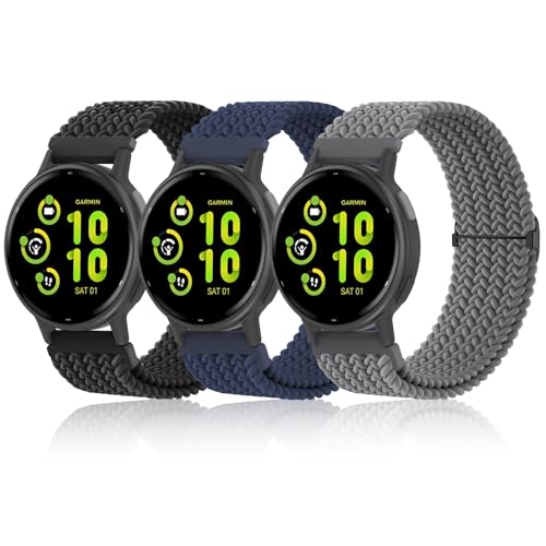 Correas trenzadas compatibles para Garmin Vivoactive 5, pack de 3 miniatura 1