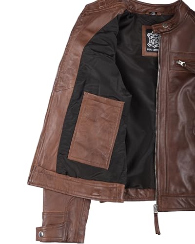 Image of Women Leather Jacket - Genuine Lambskin Leather Jacket for Womens