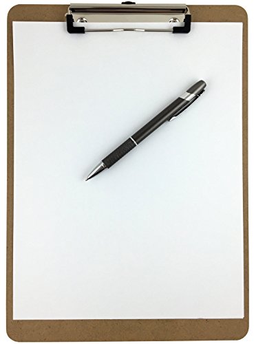 Trade Quest MLL30 Letter Size Clipboard Low Profile Clip Hardboard  thumb #1