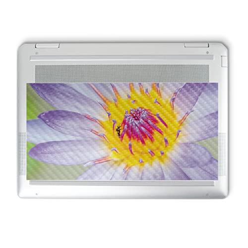 Image of MightySkins Carbon Fiber Skin Compatible with HP Spectre x360 14 inch (2022) Full Wrap Kit - Lotus Flower | Protective, Durable Textured Carbon Fiber Finish | Easy to Apply | Made in The USA