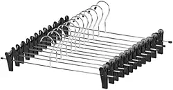 kit Cabide Saia e Calça Metal - Organizador de Roupas Anti-Deslizante (10)