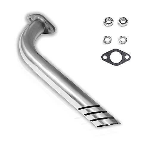 JRL 3 Stage Exhaust Header Pipe For Predator 79cc 98cc 3HP For Coleman Ct100u Mini Bike Exhaust Muffler