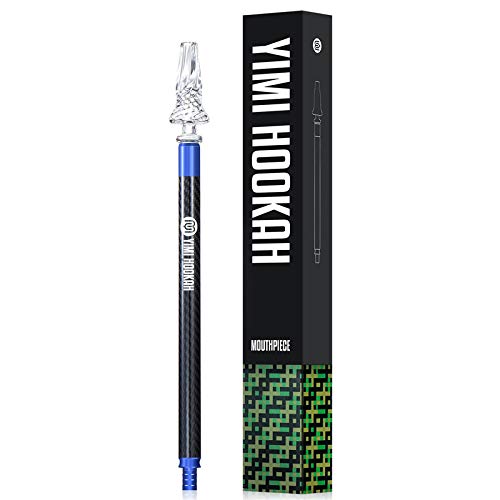 Yimi Hookah Carbon Fiber and Glass Mouthpiece (Blue)…