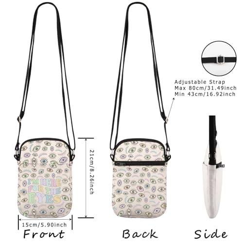 WCGXKO Novelty Optometry Crossbody Bag I’m Here For The Eyes Gift Eye Doctor Gift for Optometrist2