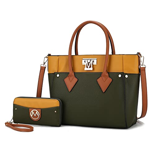 MKF Collection Designer Tote Bag for Women, Vegan Leather a