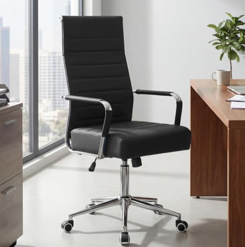 JOMEED Office Desk Chair,Conference Room Chair,High Back PU Leather Swivel
