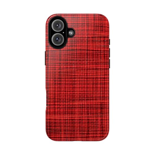 Protection iPhone 16 Plus écossaise rouge : finis les chocs et rayures
