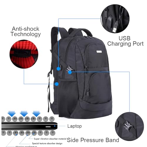 18.4 Inches Laptop Backpack for 18.4 inch Notebook Computer with USB Charging Port &Raincover Bags for sports 50L Travelling bags Briefcases Handbags3