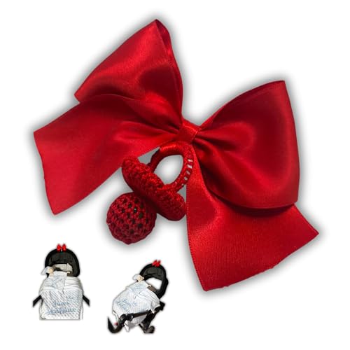 PITA HOME® Amuleto Protector, Broche Lazo Rojo para el mal de ojo para bebés, con Medalla (Chupete)