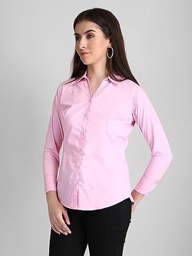 Image of CINDERS Women's Stylish Cotton Regular Fit Extra Comfortable Full Sleeve Casual Formal Shirt
