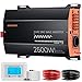 2500w Wechselrichter 12v auf 230v Reiner Sinus mit Transferschalter mit Ausgangs/Ausgangs- und Eingangs-AC-Terminal/AC-Ste... für Wohnmobil,Outdoor,LKW,Camping