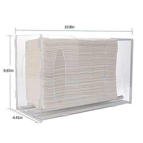 evron Paper Towel Dispenser Countertop Adhesive Tape & Wall Mount Easy Pull-Out Z Fold C Fold Trifold and Multifold Paper Towel Dispenser (1 Pack)
