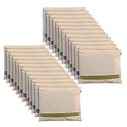 SOLSTICE Cotton Saree Bags/Covers For Storage Big Size Single(16 X 14 Inches)With Zip Closure For Clothes Bags And Wardrobe Organizer With Transparent