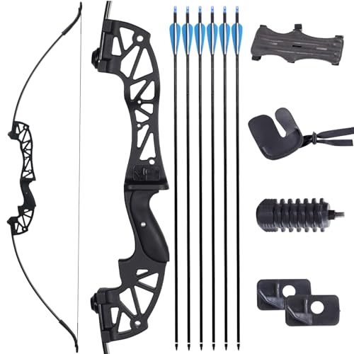 SPG Bow and Arrow Set for Adults, Metal Riser Long Bow Recurve Bows for Adults 40 Lbs, Durable Bowstring Archery Bows for Adults Archery Set Adult Beginner