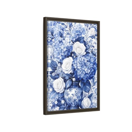 Tableau floral au-dessus de la cheminée pour un salon chic