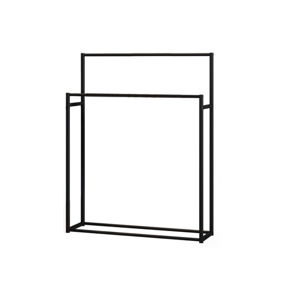 Stehender Handtuchhalter Multifunktionaler Stand-Badezimmer-Handtuchhalter, Nachttisch-Kleiderbügel, Handtuchhalter, moderner stehender Pool-Handtuch-Wäscheständer(Schwarz,Klein)
