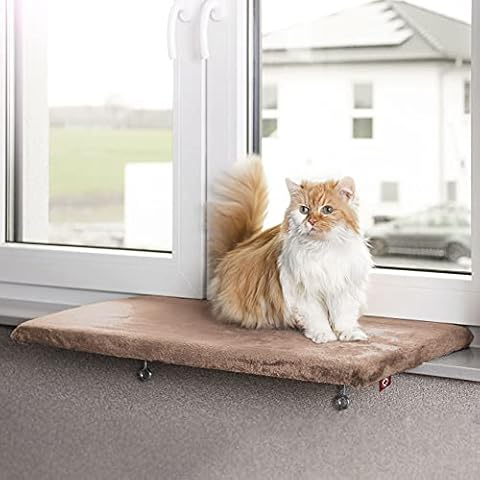 CanadianCat Company ® | Snuggly Place | Large | Beige | gepolsterte Liege- Aussichtsplattform | ca. 75x35 cm Cover