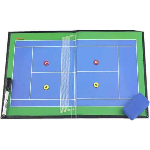 esmen Tactical Board, Tennis Coaching Portable Trainer Clipboard Tactical Magnetic Kit Ideal for Tactics and Game Adjustments