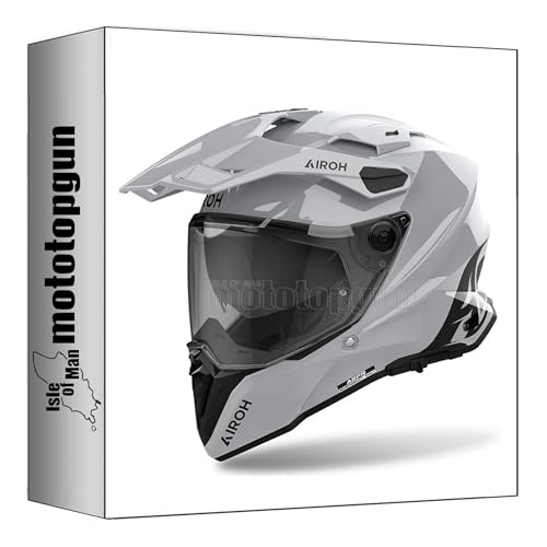 Casque moto dual Airoh Commander 2 color cement gris intégral XL