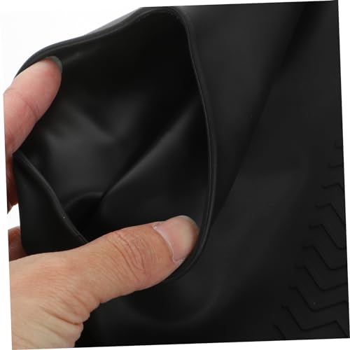 Cubiertas impermeables para calzado de silicona Hemobllo, 1 par, diseño flexible y fácil de limpiar, para actividades al aire libre, negro, para barro y lluvia miniatura 7