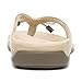 Vionic Women's Rest Bella Toe Post Sandal- Supportive Ladies Orthotic Sandals that include Three Zone Comfort with Arch Support- Flip Flop for Ladies, Medium and Wide Width Size 5-12, Cream, 6 UK