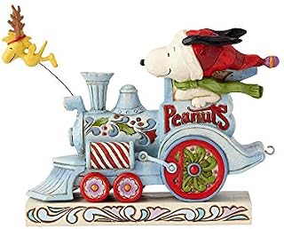 Enesco Peanuts by Jim Shore Snoopy Woodstock Christmas Train