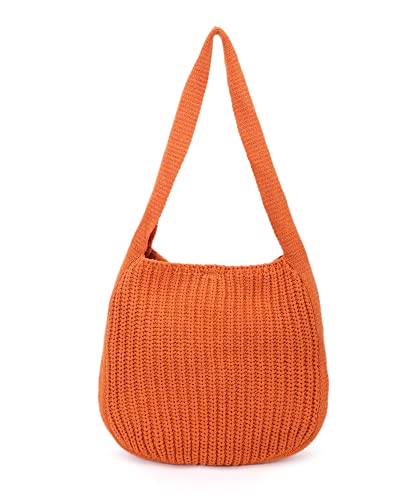 Image of ENBEI Women's Crochet Tote Bag Knit Shoulder bag,Aesthetic Bag,Cute Eco-Friendly Tote for Travel,Daily Use,Gift Box Packaging