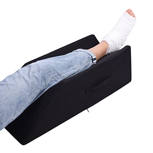 TANYOO Almohadas de terciopelo para piernas para recuperación de cirugía de rodilla, tobillo, almohada de elevación de piernas para pies rotos, buena para aliviar el dolor de rodilla, funda