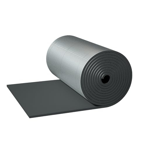 Alfombrilla de membrana de aluminio con aislamiento térmico, impermeable, duradera y segura para techos, suelos y lofts, 1,10 m de longitud, 50 mm de grosor