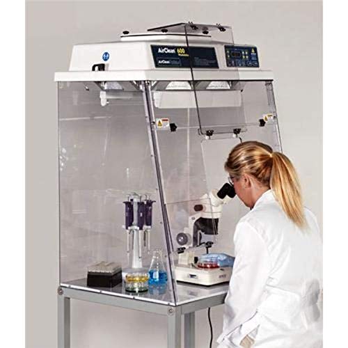 AirClean Systems AC632TLFUVCMIC ISO 5 Tall Combination PCR Workstation, Microscope Enclosure, 110V
